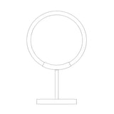 Minimalist Halo Ring Brass Base LED Bedroom Table Lamp Image - 6