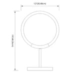 Minimalist Halo Ring Brass Base LED Bedroom Table Lamp Image - 7
