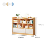 Minimalist Horizontal Closed Back Wood Bookcase White Image - 21