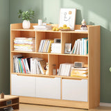 Minimalist Horizontal Closed Back Wood Bookcase White Image - 9