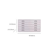 Minimalist Horizontal Steel Grey Filing Cabinet with Lock #size