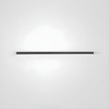 Minimalist Large Black Linear LED Flush Mount Light Image - 6