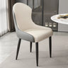 Minimalist Leather Solid Back Upholstered Dining Chairs Image - 19