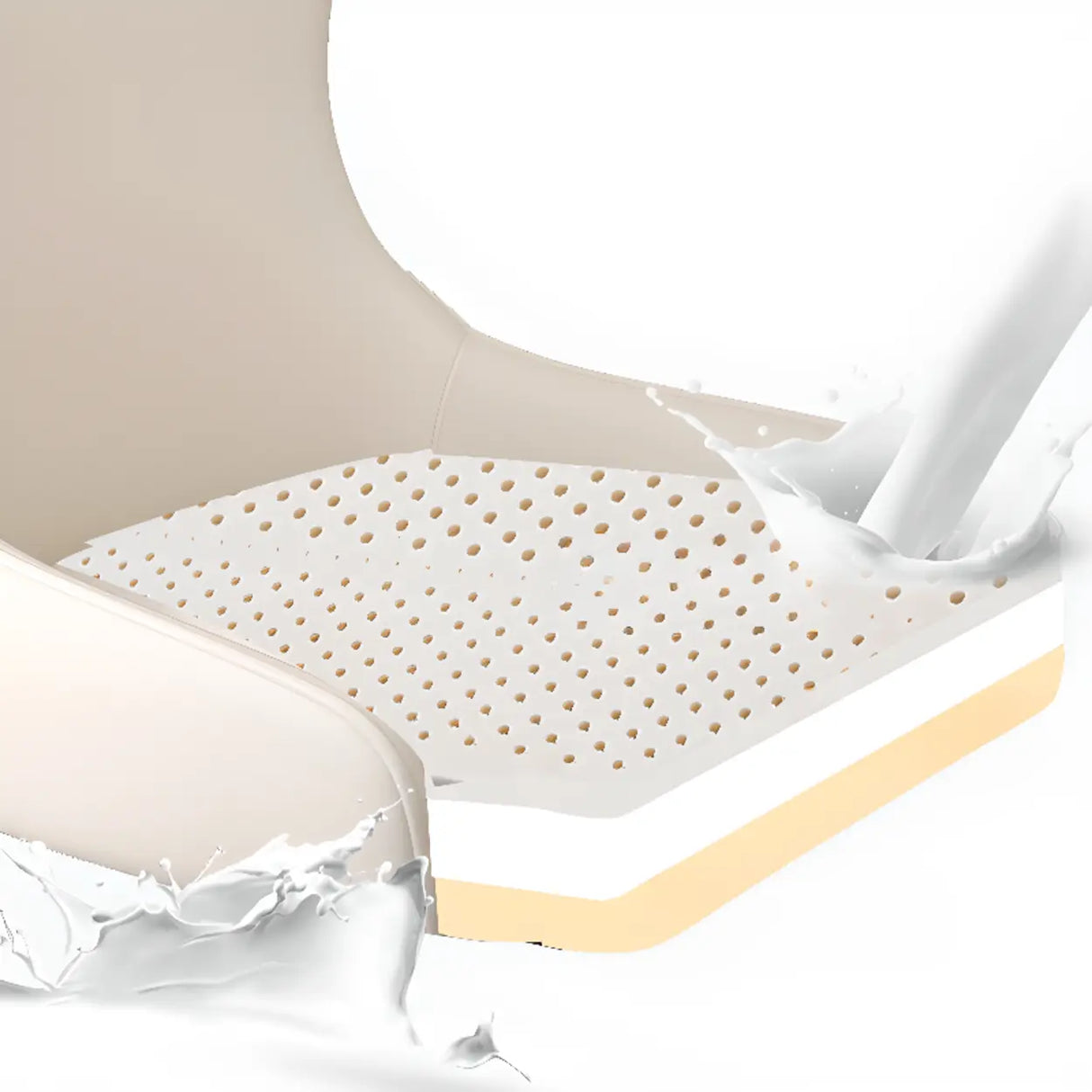 Minimalist Leather Solid Back Upholstered Dining Chairs Image - 8