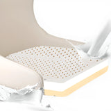 Minimalist Leather Solid Back Upholstered Dining Chairs Image - 8