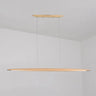 Minimalist LED Geometric Wood Island Hanging Light Image - 6