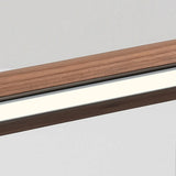Minimalist LED Geometric Wood Island Hanging Light Image - 9