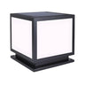 Minimalist LED Square Metal Outdoor Post Lamp Black Image - 5