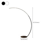Minimalist Linear Ultra-Slim Arc LED Floor Lamp #size