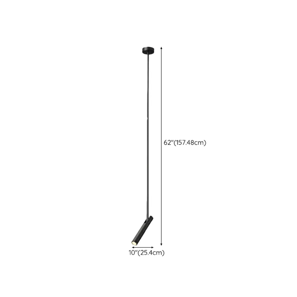 Minimalist Living Room Black Steel Cylinder Pendant Light 