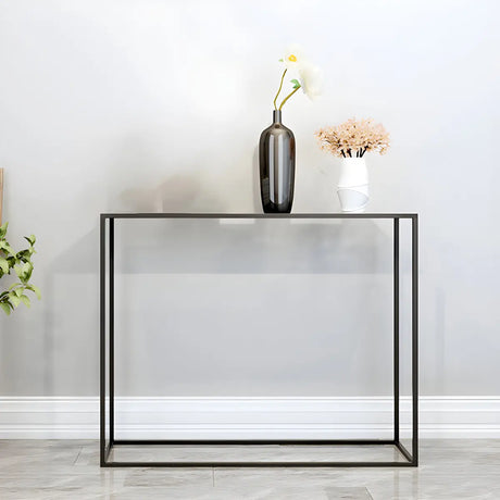 Minimalist Metal Black Stain Resistant Console Table Image - 1