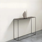Minimalist Metal Black Stain Resistant Console Table Image - 12