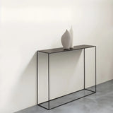 Minimalist Metal Black Stain Resistant Console Table Image - 12