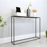 Minimalist Metal Black Stain Resistant Console Table Image - 15