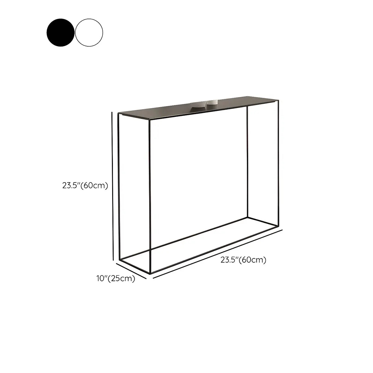 Minimalist Metal Black Stain Resistant Console Table 