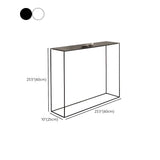 Minimalist Metal Black Stain Resistant Console Table #size