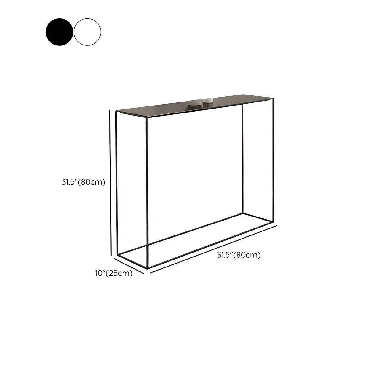 Minimalist Metal Black Stain Resistant Console Table Image - 17