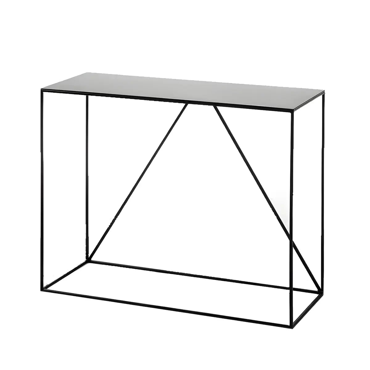 Minimalist Metal Black Stain Resistant Console Table Image - 5