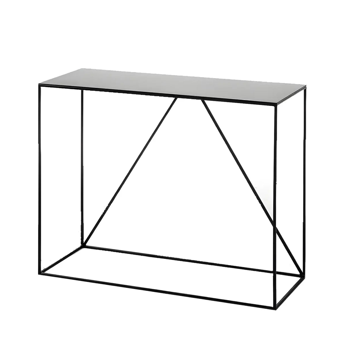 Minimalist Metal Black Stain Resistant Console Table Image - 5
