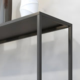 Minimalist Metal Black Stain Resistant Console Table Image - 8