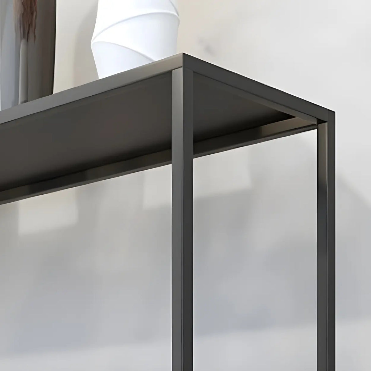 Minimalist Metal Black Stain Resistant Console Table Image - 8