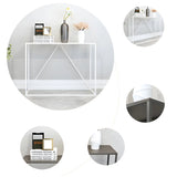 Minimalist Metal Black Stain Resistant Console Table Image - 9