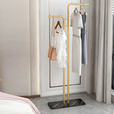 Minimalist Metal Gold High Freestanding Coat Rack with Hooks Image - 21