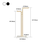 Minimalist Metal Gold High Freestanding Coat Rack with Hooks Image - 25