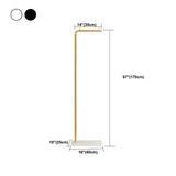 Minimalist Metal Gold High Freestanding Coat Rack with Hooks Image - 26