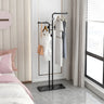 Minimalist Metal Gold High Freestanding Coat Rack with Hooks Image - 3