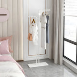 Minimalist Metal Gold High Freestanding Coat Rack with Hooks Image - 5