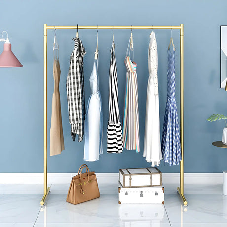 Minimalist Metal Gold Large Free Standing Coat Rack Image - 1