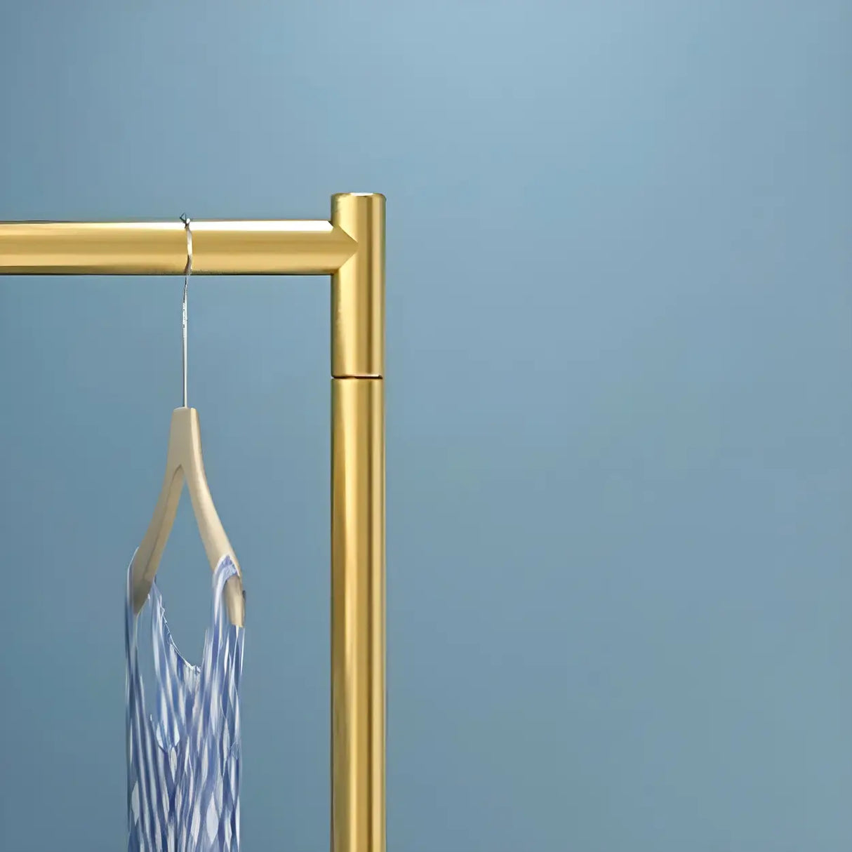 Minimalist Metal Gold Large Free Standing Coat Rack Image - 14