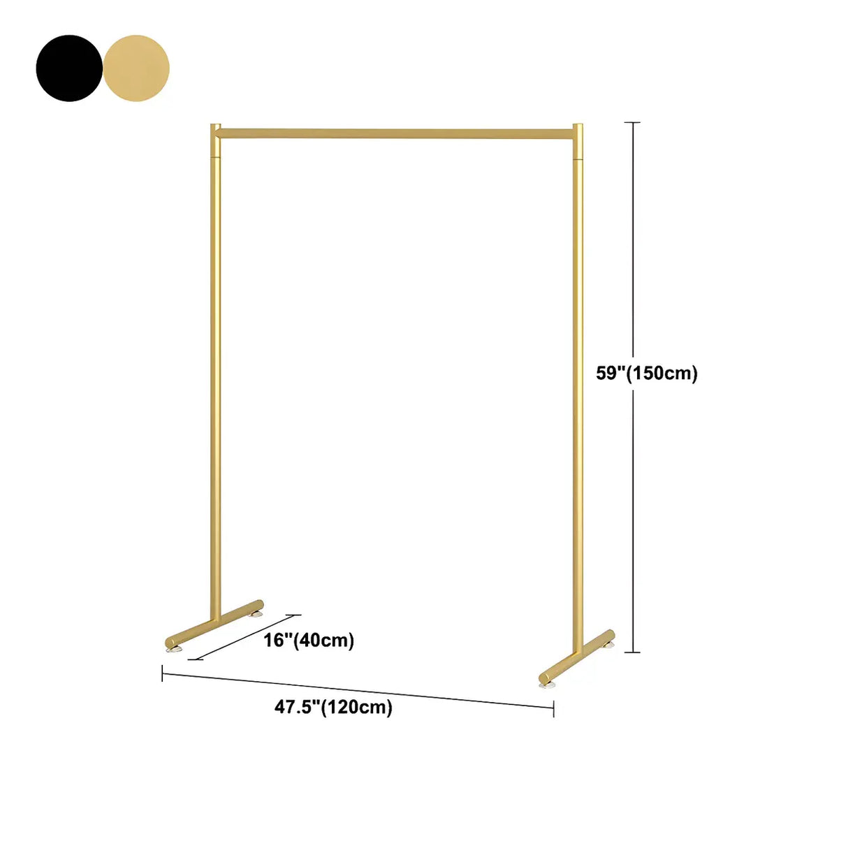 Minimalist Metal Gold Large Free Standing Coat Rack Image - 39