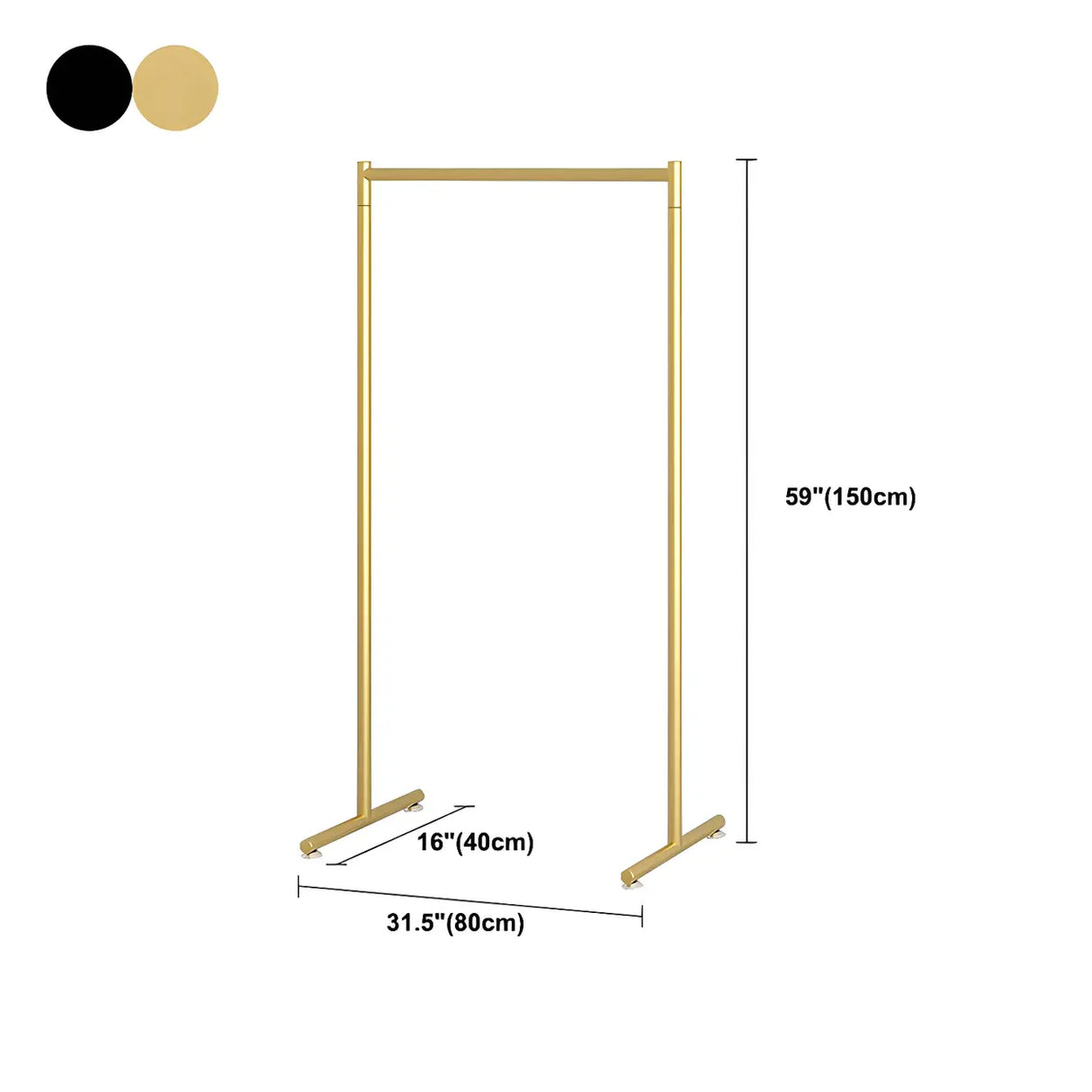 Minimalist Metal Gold Large Free Standing Coat Rack Image - 33