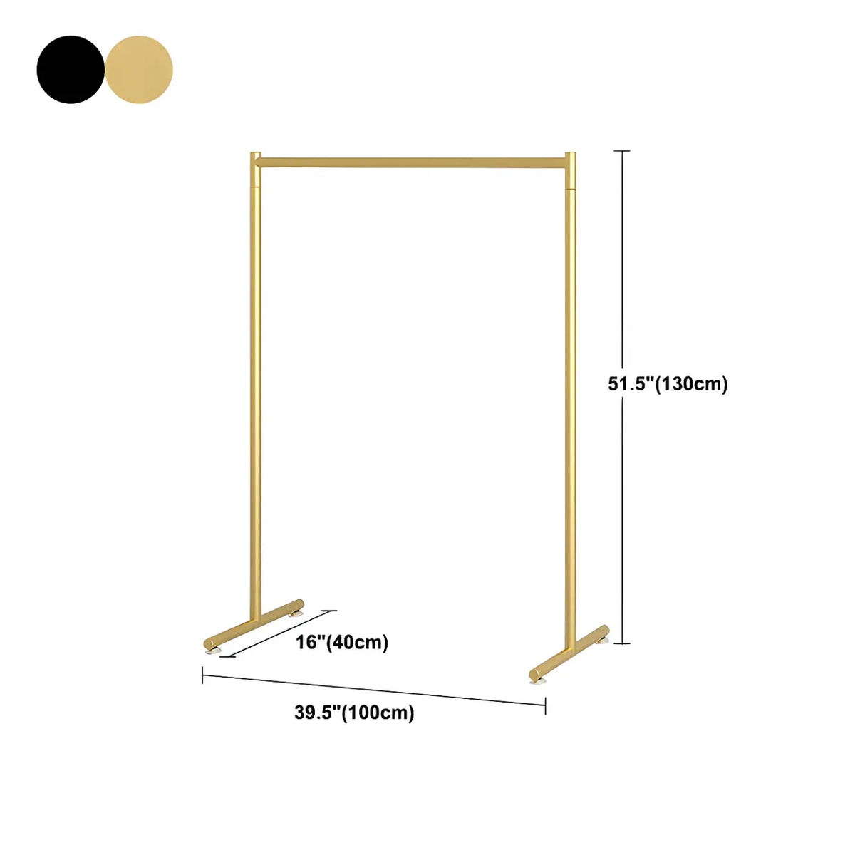 Minimalist Metal Gold Large Free Standing Coat Rack Image - 35