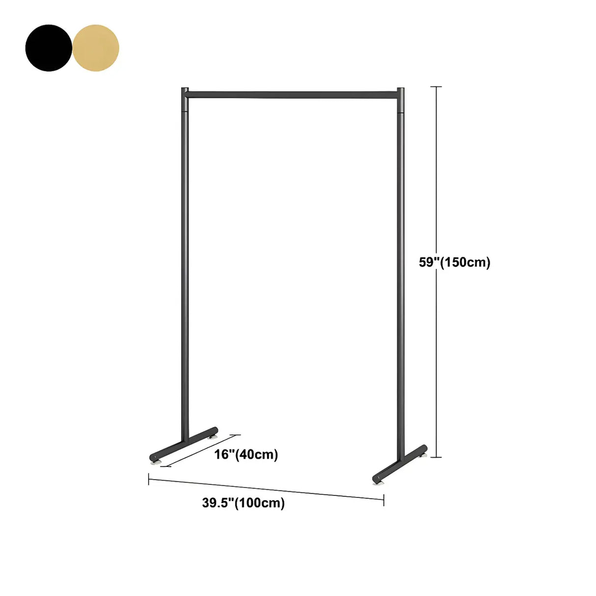 Minimalist Metal Gold Large Free Standing Coat Rack Image - 36