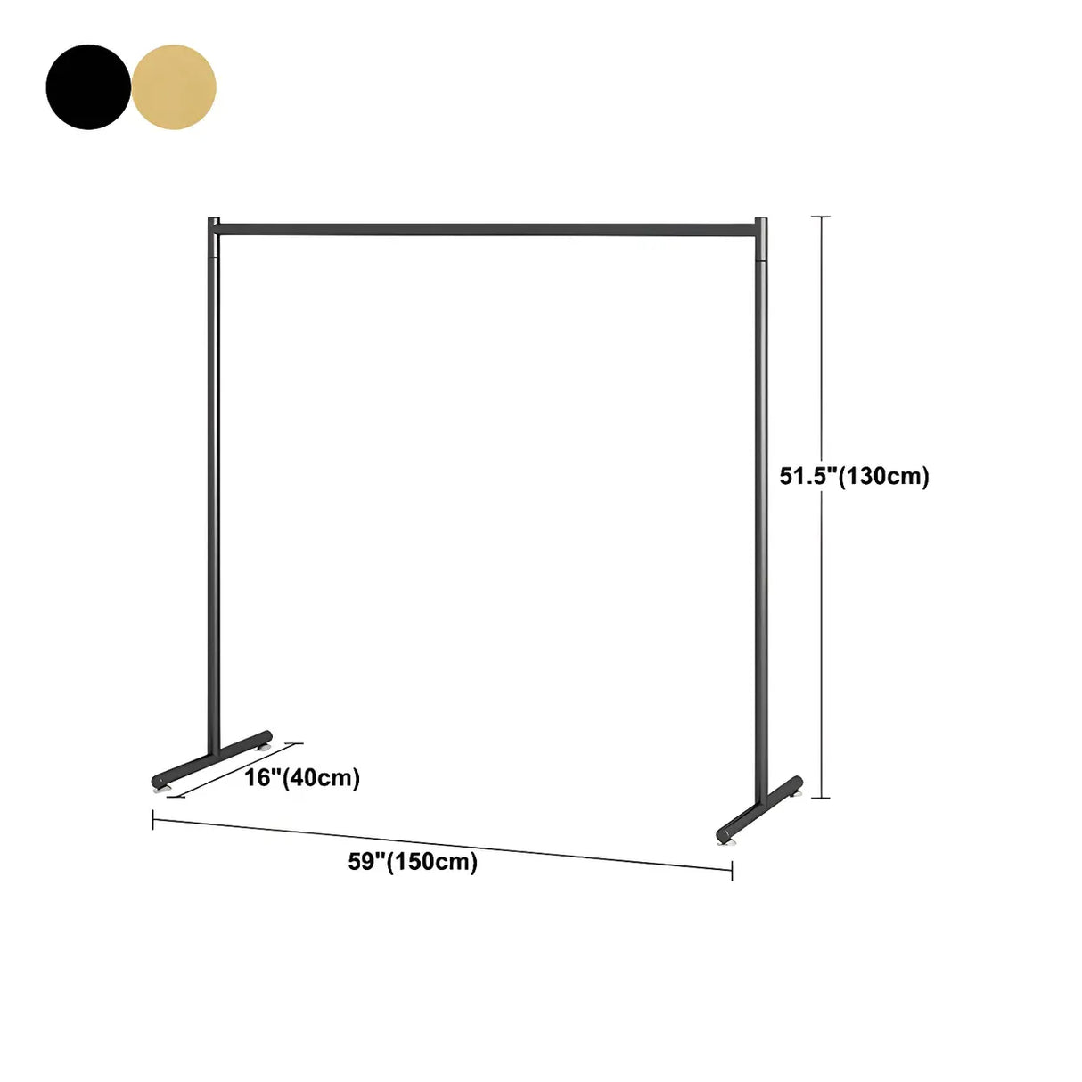 Minimalist Metal Gold Large Free Standing Coat Rack Image - 41