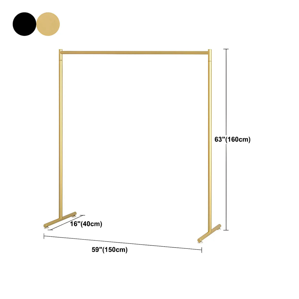 Minimalist Metal Gold Large Free Standing Coat Rack Image - 43