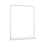 Minimalist Metal White Freestanding Coat Rack with Shelf Image - 6