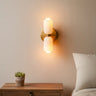 Minimalist Modern Cylindrical Glass Up and Down Wall Light Image - 1