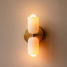 Minimalist Modern Cylindrical Glass Up and Down Wall Light Image - 3