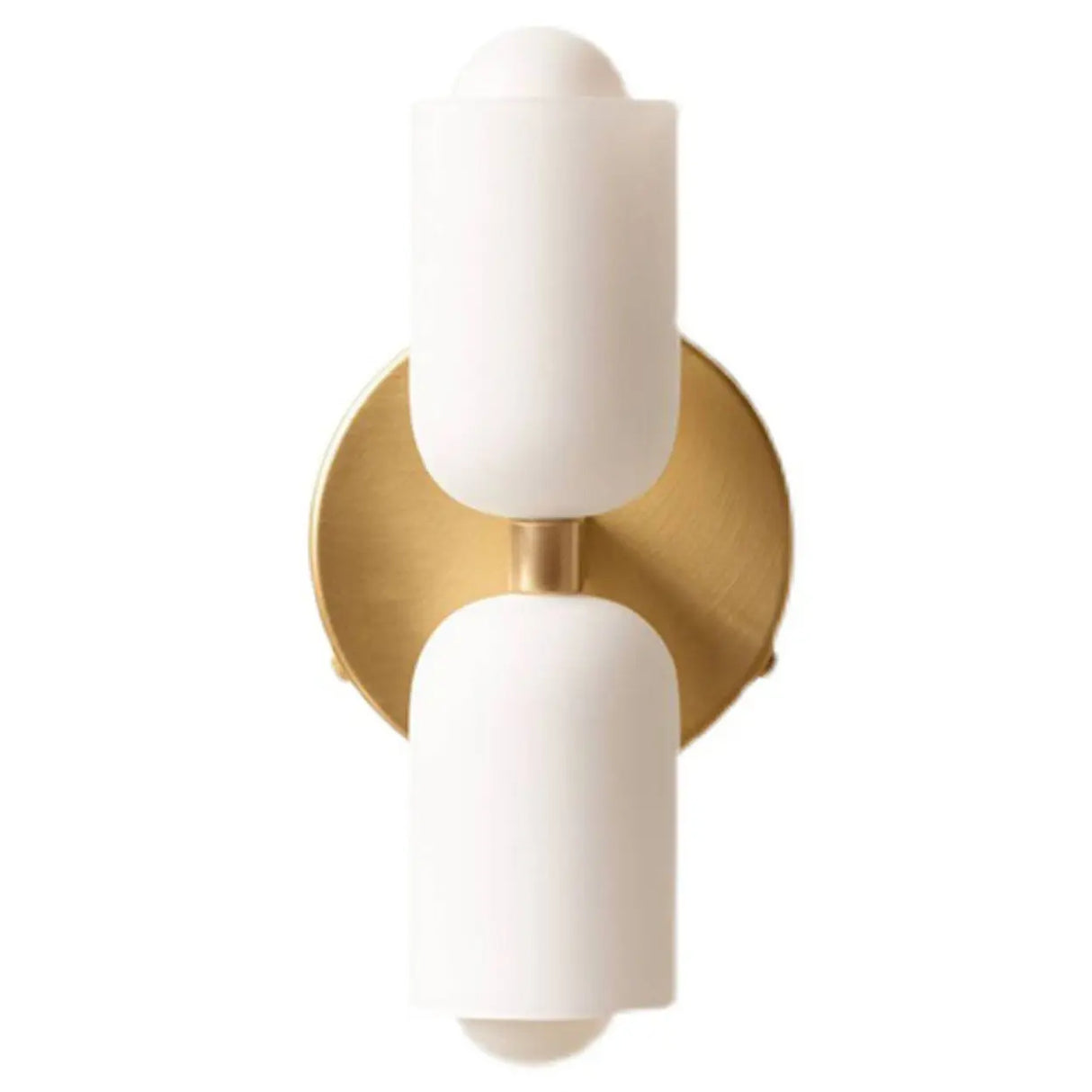 Minimalist Modern Cylindrical Glass Up and Down Wall Light Image - 4