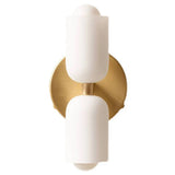 Minimalist Modern Cylindrical Glass Up and Down Wall Light Image - 4