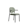 Minimalist Modern Low Back Fabric Upholstered Dining Chairs Image - 15