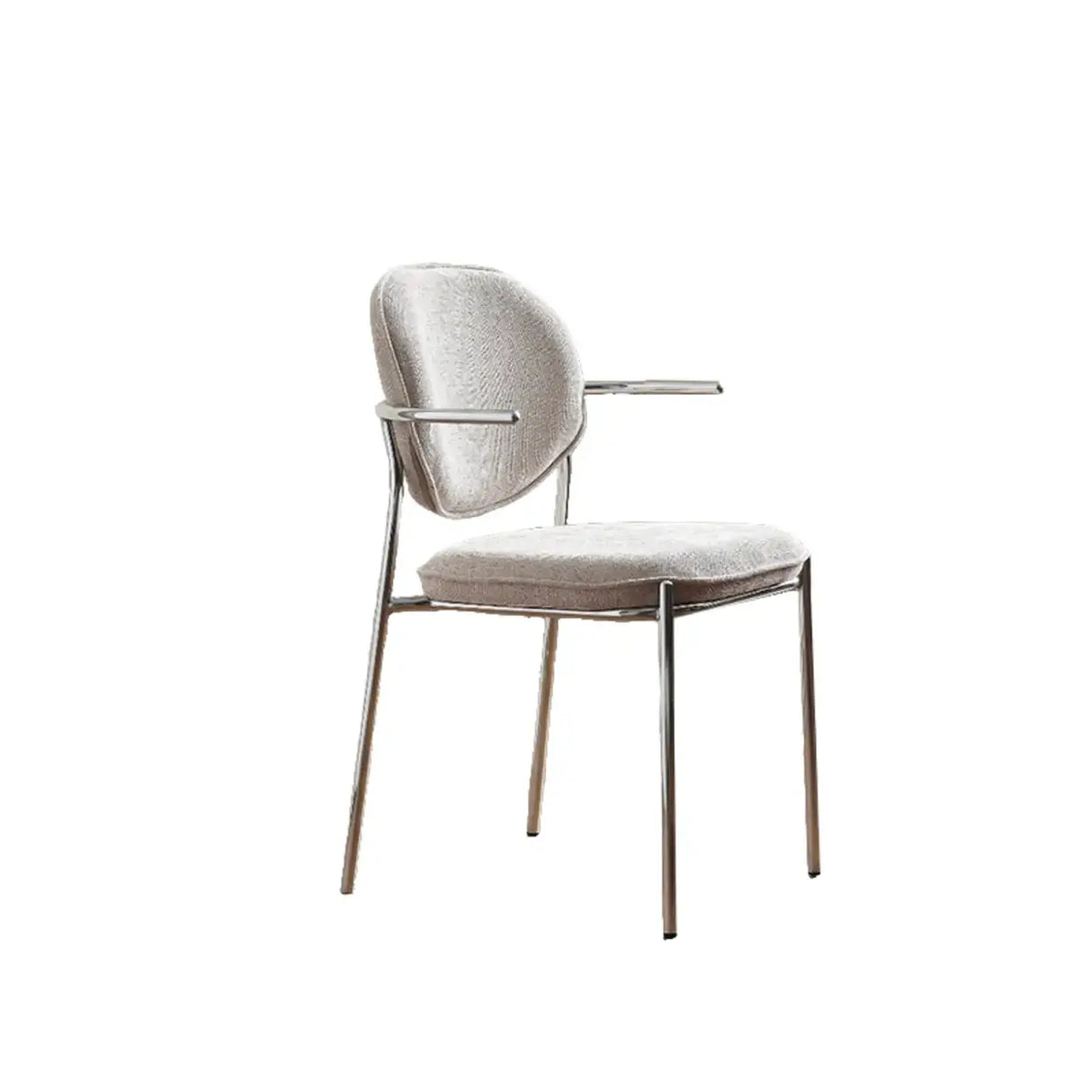 Minimalist Modern Low Back Fabric Upholstered Dining Chairs Image - 17