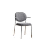 Minimalist Modern Low Back Fabric Upholstered Dining Chairs Image - 21