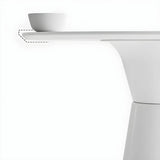 Minimalist Modern Round Pedestal Wood Bar Table for Two Image - 12