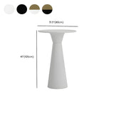 Minimalist Modern Round Pedestal Wood Bar Table for Two Image - 18