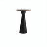 Minimalist Modern Round Pedestal Wood Bar Table for Two Image - 3